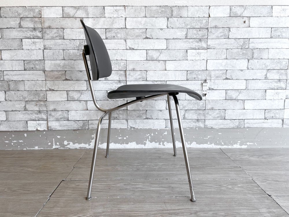 ハーマンミラー Herman Miller DCM ダイニングチェア メタルレッグ プライウッド ブラックラッカー リペイント イームズ ミッドセンチュリー ●