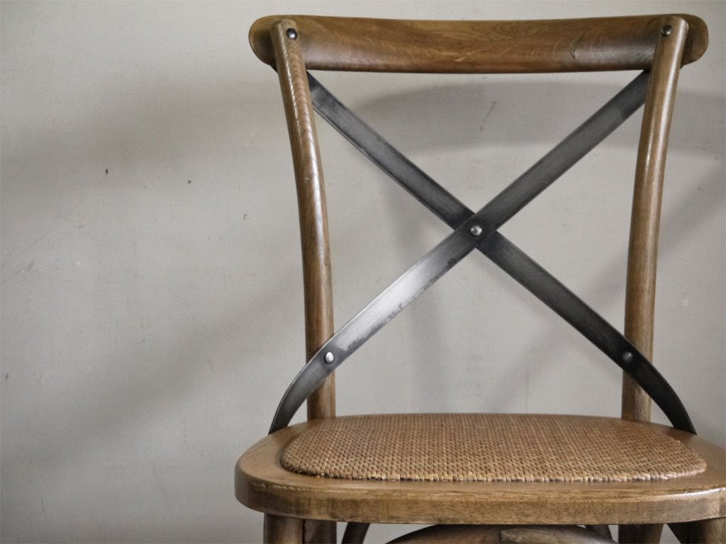 ジャーナルスタンダードファニチャー journal standard Furniture ビーコンチェア BEACON CHAIR オーク材 アイアン クロスバック A ■