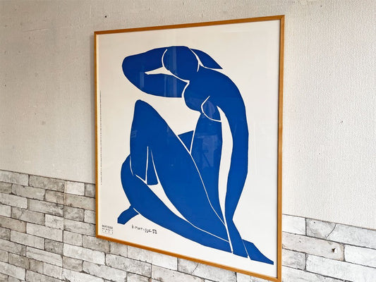 アンリ・マティス Henri Matisse ブルーヌード Blue Nudes ? シルクスクリーン ポスター 88.5×102.5cm 額装品 1989年版 ビンテージ ●