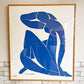 アンリ・マティス Henri Matisse ブルーヌード Blue Nudes ? シルクスクリーン ポスター 88.5×102.5cm 額装品 1989年版 ビンテージ ●