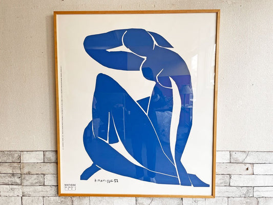 アンリ・マティス Henri Matisse ブルーヌード Blue Nudes ? シルクスクリーン ポスター 88.5×102.5cm 額装品 1989年版 ビンテージ ●