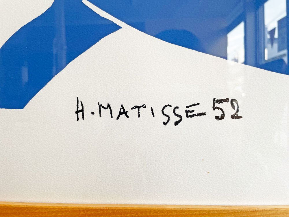 アンリ・マティス Henri Matisse ブルーヌード Blue Nudes ? シルクスクリーン ポスター 88.5×102.5cm 額装品 1989年版 ビンテージ ●