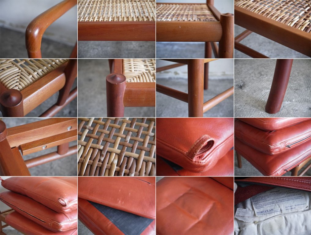 PJファニチャー PJ Furniture PJ149 コロニアルチェア COLONIAL CHAIR オットマン チェリー材 オーレ・ヴァンシャー デンマークビンテージ ■