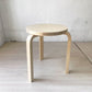 アルテック artek スツール60 Stool60 バーチ材 3本脚 アルヴァ・アアルト ナチュラルラッカー 2022年製 北欧家具 ★