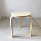 アルテック artek スツール60 Stool60 バーチ材 3本脚 アルヴァ・アアルト ナチュラルラッカー 2022年製 北欧家具 ★