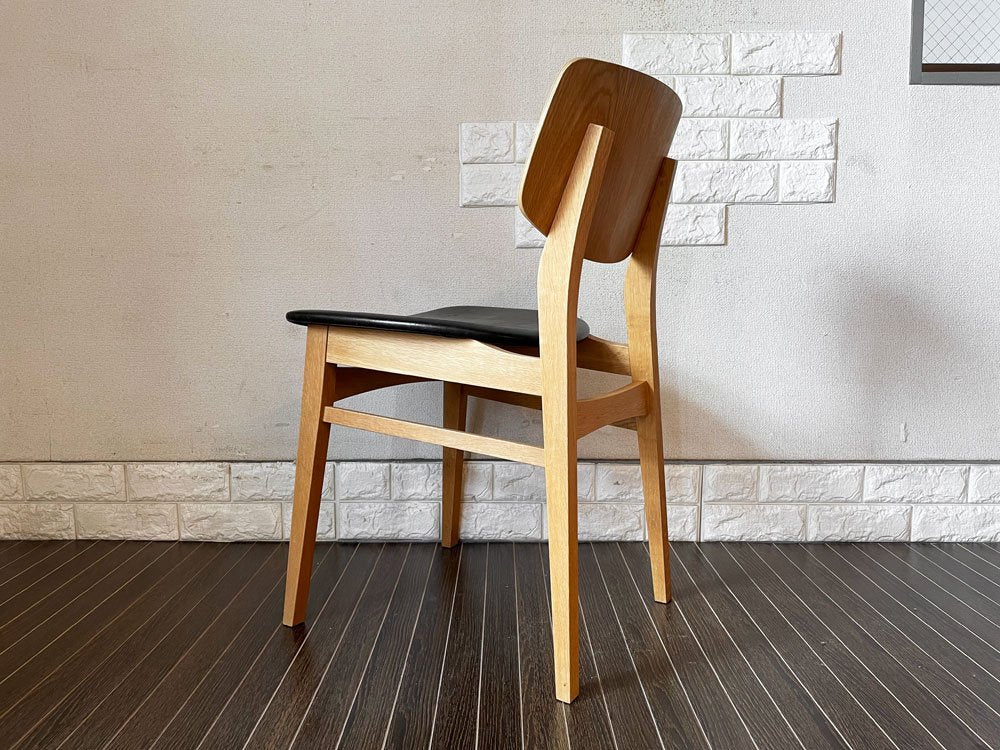 トラックファニチャー TRUCK FURNITURE トーチチェア TORCH CHAIR ダイニングチェア レザーシート ブラック オーク材 定価￥60,500- A ◎