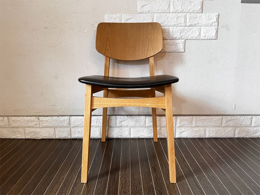 トラックファニチャー TRUCK FURNITURE トーチチェア TORCH CHAIR ダイニングチェア レザーシート ブラック オーク材 定価￥60,500- B ◎