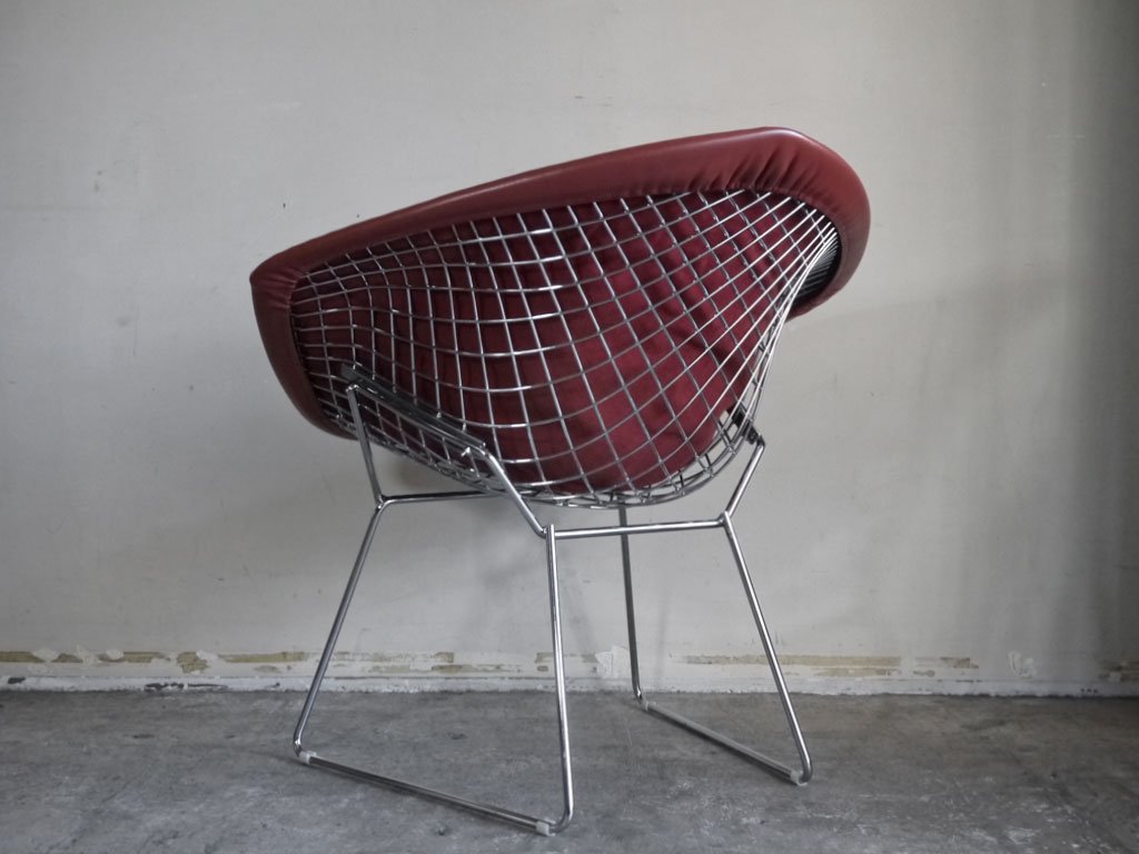 ノル Knoll ダイヤモンドチェア Diamond Chair フルカバーリング PVCレザー ハリー ベルトイア Harry Bertoia ミッドセンチュリー ■