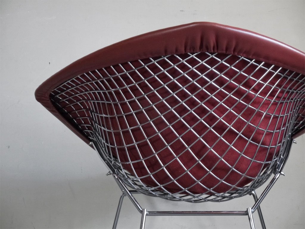 ノル Knoll ダイヤモンドチェア Diamond Chair フルカバーリング PVCレザー ハリー ベルトイア Harry Bertoia ミッドセンチュリー ■