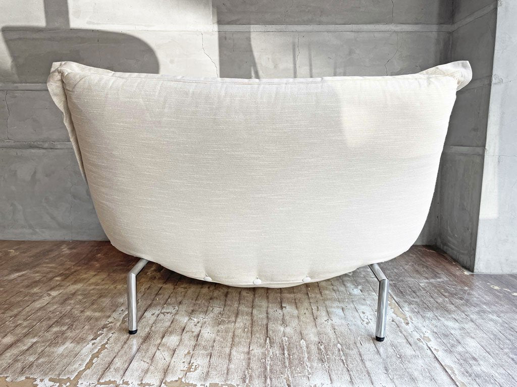 リーンロゼ ligne roset カラン CALIN 1Pソファ カバーリング ファブリックシート ベージュカラー ギャッジ付 リクライニング スチールレッグ パスカル・ムールグ♪