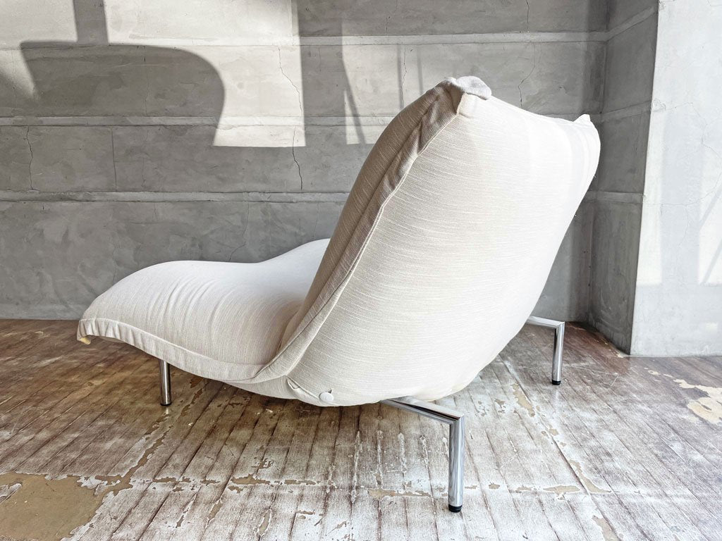 リーンロゼ ligne roset カラン CALIN 1Pソファ カバーリング ファブリックシート ベージュカラー ギャッジ付 リクライニング スチールレッグ パスカル・ムールグ♪