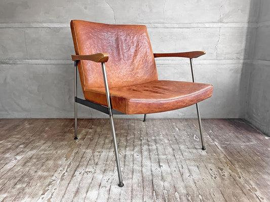 トラックファニチャー TRUCK FURNITURE ファロードレザー アームチェア FURROWED-LEATHER ARM CHAIR L-1 ブラウン ホワイトオーク無垢材 牛革♪