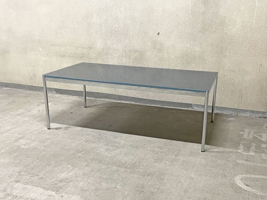 ユーエスエム モジュラーファニチャー USMハラー テーブル USM Haller Table ガラストップテーブル デスクテーブル 200cm オーダーサイズ 〓