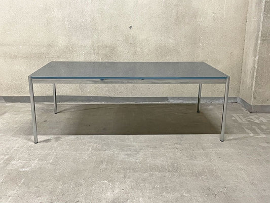 ユーエスエム モジュラーファニチャー USMハラー テーブル USM Haller Table ガラストップテーブル デスクテーブル 200cm オーダーサイズ 〓