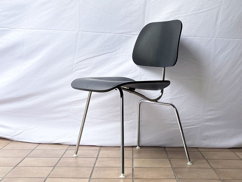 ハーマンミラー Herman Miller DCM ダイニングチェア メタルレッグ プライウッド ブラック イームズ C&R. Eames ミッドセンチュリー ◇