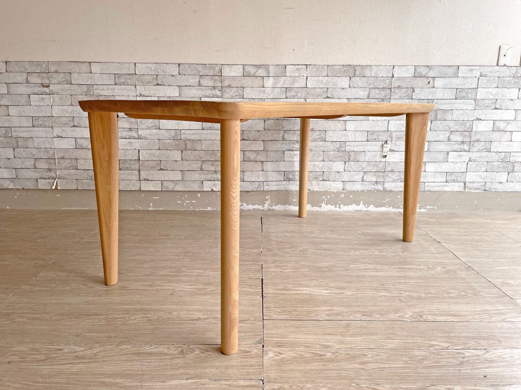 イバタインテリア ibata タモ無垢材 ダイニングテーブル クラフト W140cm 飛騨家具 ナチュラル ●