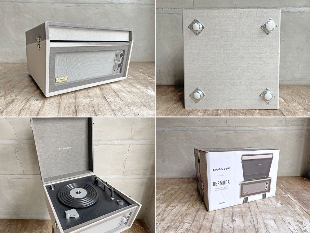 クロスレイ Crosley バミューダ BERMUDA CR6233D-BK レコードプレーヤー スピーカー内蔵 付属品一式付き ♪