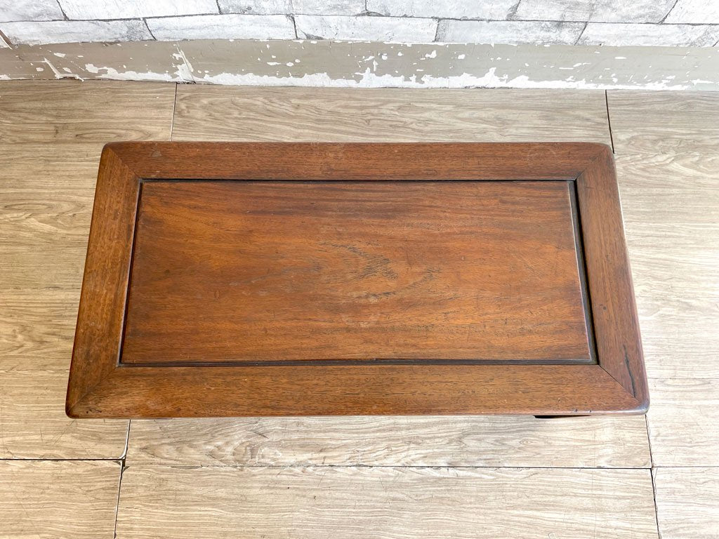 唐木家具 花梨材 無垢材 座卓 ローテーブル ミニテーブル レトロ W75 和家具 古家具 伝統工芸 銘木家具 李朝風 ●