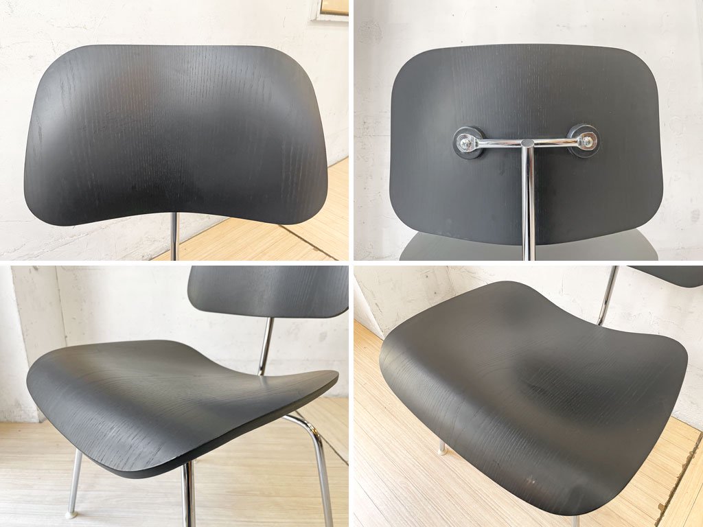 ハーマンミラー Herman Miller DCM ダイニングチェア メタルレッグ プライウッド ブラック イームズ C&R. Eames ミッドセンチュリー ★