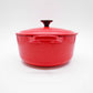 ルクルーゼ LE CREUSET ココットロンド 20cm チリレッド 廃番カラー 両手鍋 鋳物 フランス 参考定価￥33,000- ●