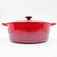 ルクルーゼ LE CREUSET ココットオーバル 25cm チェリーレッド 両手鍋 鋳物 フランス 定価￥37,400- ●