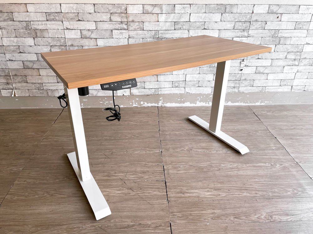 フレキシスポット FLEXISPOT 電動昇降式 スタンディングデスク EN1W-JA ワークテーブル 作業台 H71-121cm 旧仕様 参考定価約4万円 説明書付き ●