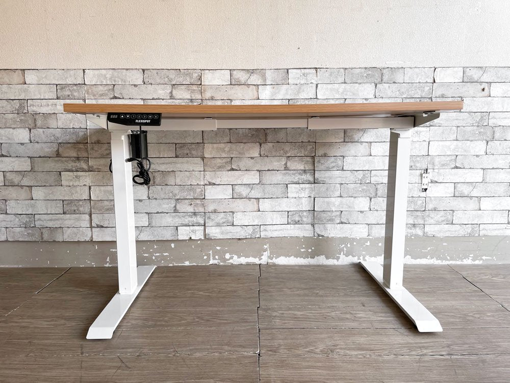 フレキシスポット FLEXISPOT 電動昇降式 スタンディングデスク EN1W-JA ワークテーブル 作業台 H71-121cm 旧仕様 参考定価約4万円 説明書付き ●