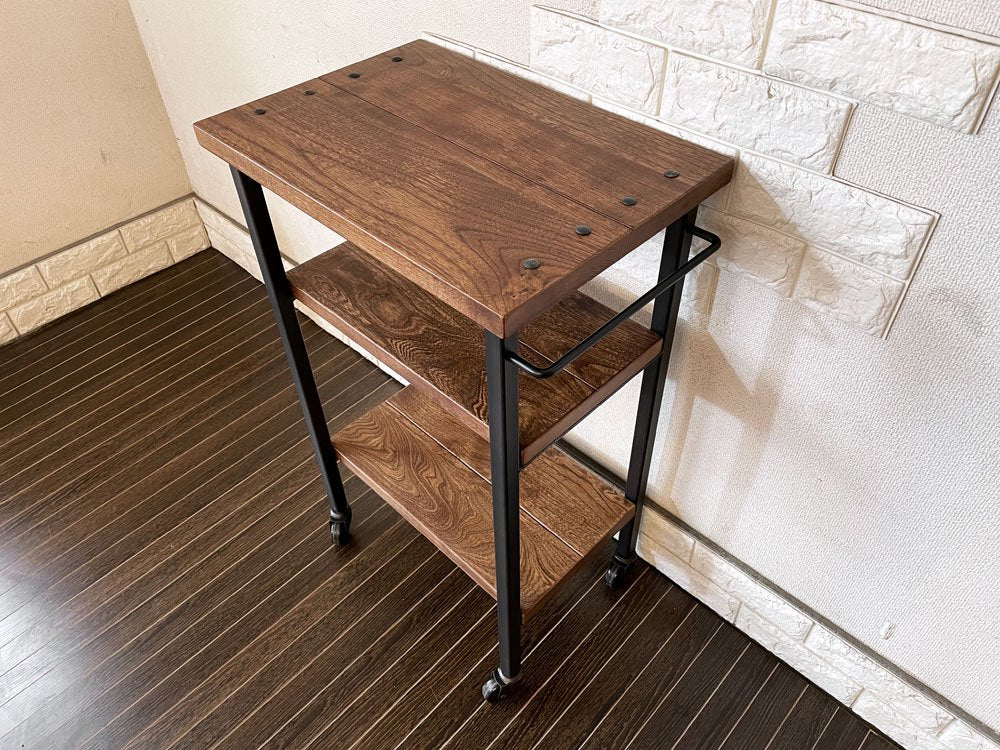アクメファニチャー ACME Furniture グランビュー GRANDVIEW ワゴン 3段 ハックベリー×アイアン キャスター付 インダストリアル 定価￥44,000- 廃番 ◎