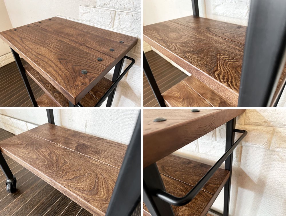 アクメファニチャー ACME Furniture グランビュー GRANDVIEW ワゴン 3段 ハックベリー×アイアン キャスター付 インダストリアル 定価￥44,000- 廃番 ◎