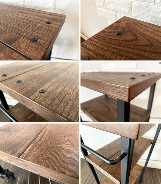 アクメファニチャー ACME Furniture グランビュー GRANDVIEW ワゴン 3段 ハックベリー×アイアン キャスター付 インダストリアル 定価￥44,000- 廃番 ◎