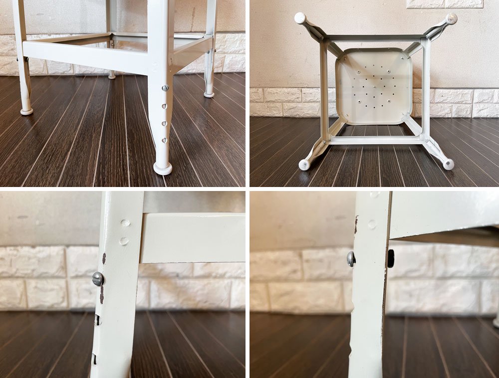 リオン LYON ファクトリースツール FACTORY STOOL Sサイズ プッティーホワイト Putty white プレスウッドシート インダストリアル P.F.S取扱 廃番 B ◎