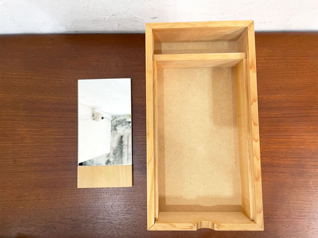 北欧暮らしの道具店 KURASHI&Trips PUBLISHING メイクボックス ベイツガ 天然木×牛革 ★