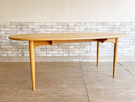 北の住まい設計社 KITANOSUMAI SEKKEISHA オーバルテーブル Oval Table ダイニングテーブル ナラ無垢集成材 W190cm MA/OA-1404 定価￥330,000- ●