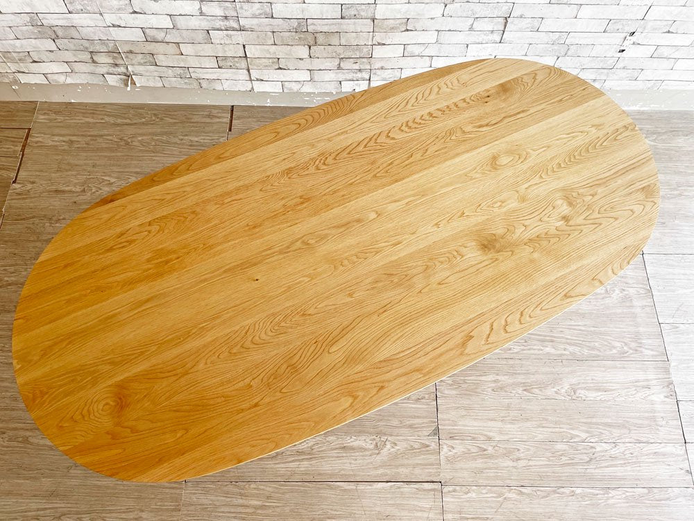 北の住まい設計社 KITANOSUMAI SEKKEISHA オーバルテーブル Oval Table ダイニングテーブル ナラ無垢集成材 W190cm MA/OA-1404 定価￥330,000- ●