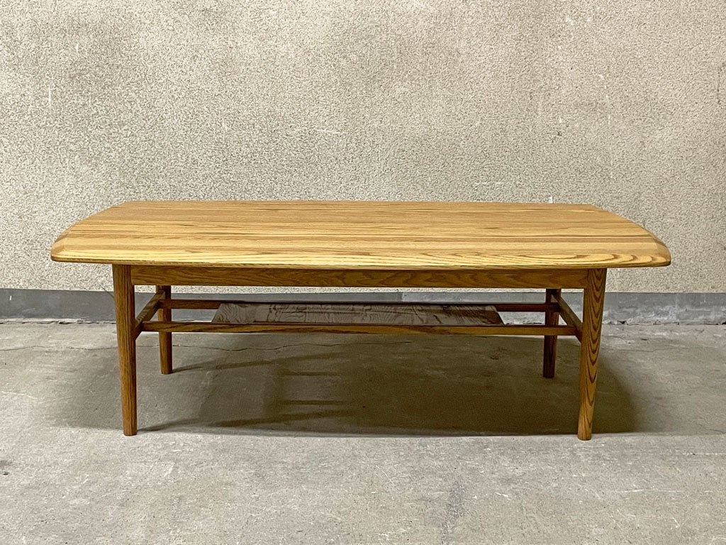 モモナチュラル Momo Natural ワイド ミドル テーブル WIDE FD MIDDLE TABLE コーヒーテーブル オーク無垢材 エレベーターテーブル リフトアップ 〓