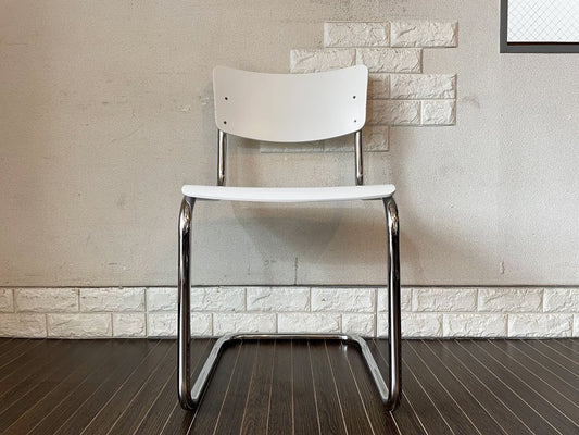 トーネット THONET バウハウス BAUHAUS S43 サイドチェア カンティレバー ホワイトラッカー マルト・スタム Mart Stam 参考定価￥74,690- A ◎