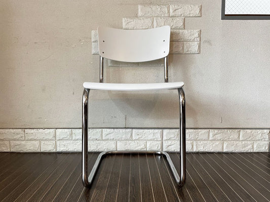 トーネット THONET バウハウス BAUHAUS S43 サイドチェア カンティレバー ホワイトラッカー マルト・スタム Mart Stam 参考定価￥74,690- B ◎