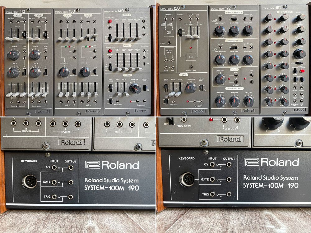 ローランド Roland アナログシンセサイザー SYSTEM-100M モジュールシステム＆キーボードセット ビンテージ メンテナンス済み 希少 ♪