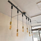 大光電機 DAIKO LED ペンダントライト DPN-41062Y 6灯 真鍮色 ＆ 簡易取付式 ダクトレール 計7点セット ブラック ●