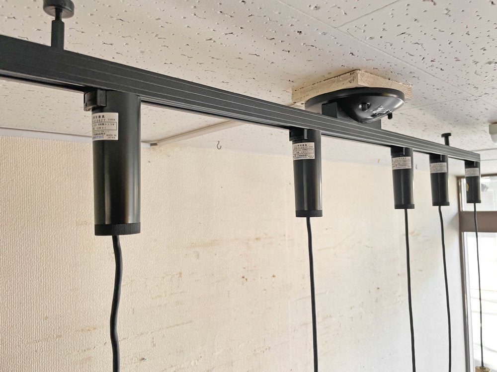 大光電機 DAIKO LED ペンダントライト DPN-41062Y 6灯 真鍮色 ＆ 簡易取付式 ダクトレール 計7点セット ブラック ●