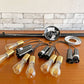 大光電機 DAIKO LED ペンダントライト DPN-41062Y 6灯 真鍮色 ＆ 簡易取付式 ダクトレール 計7点セット ブラック ●