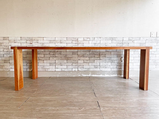 リッツウェル Ritzwell EX TABLE ダイニングテーブル ブラックチェリー材 無垢材 W220cm オーダーサイズ 定価62万円以上 ●