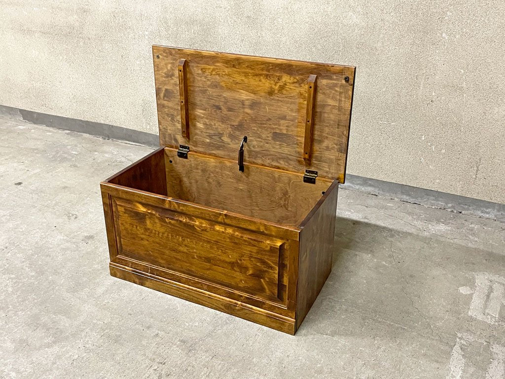 リメイク家具 Made in USA ブランケット ボックス blanket box ニス塗装 バニッシュ仕上げ 〓