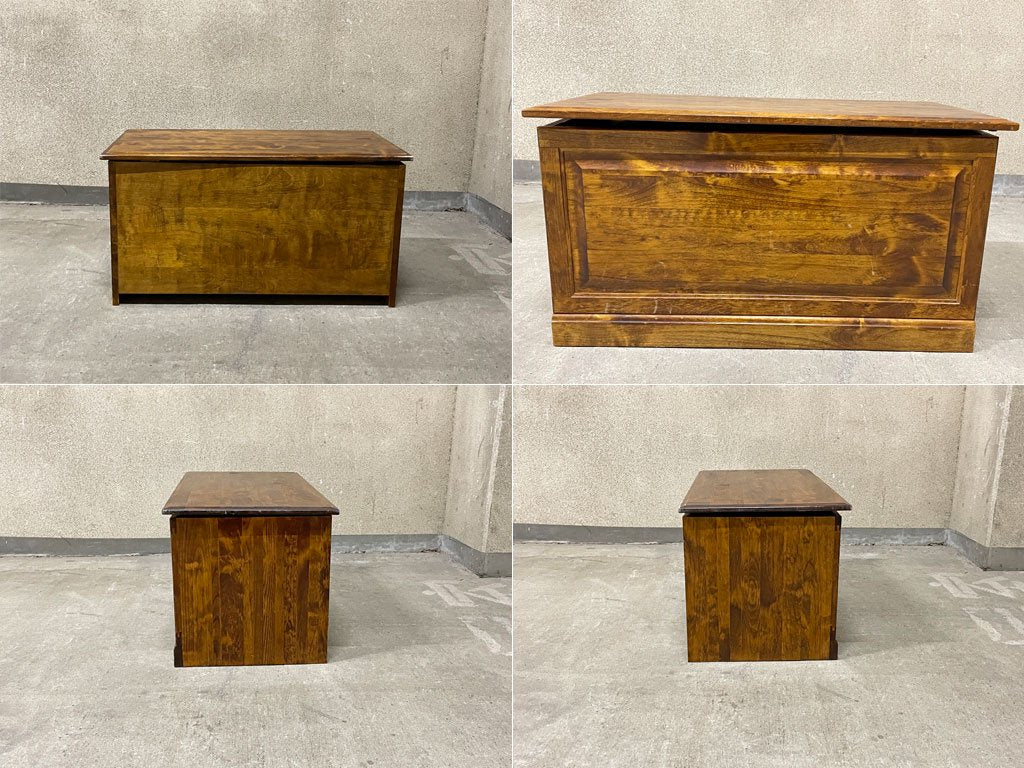 リメイク家具 Made in USA ブランケット ボックス blanket box ニス塗装 バニッシュ仕上げ 〓