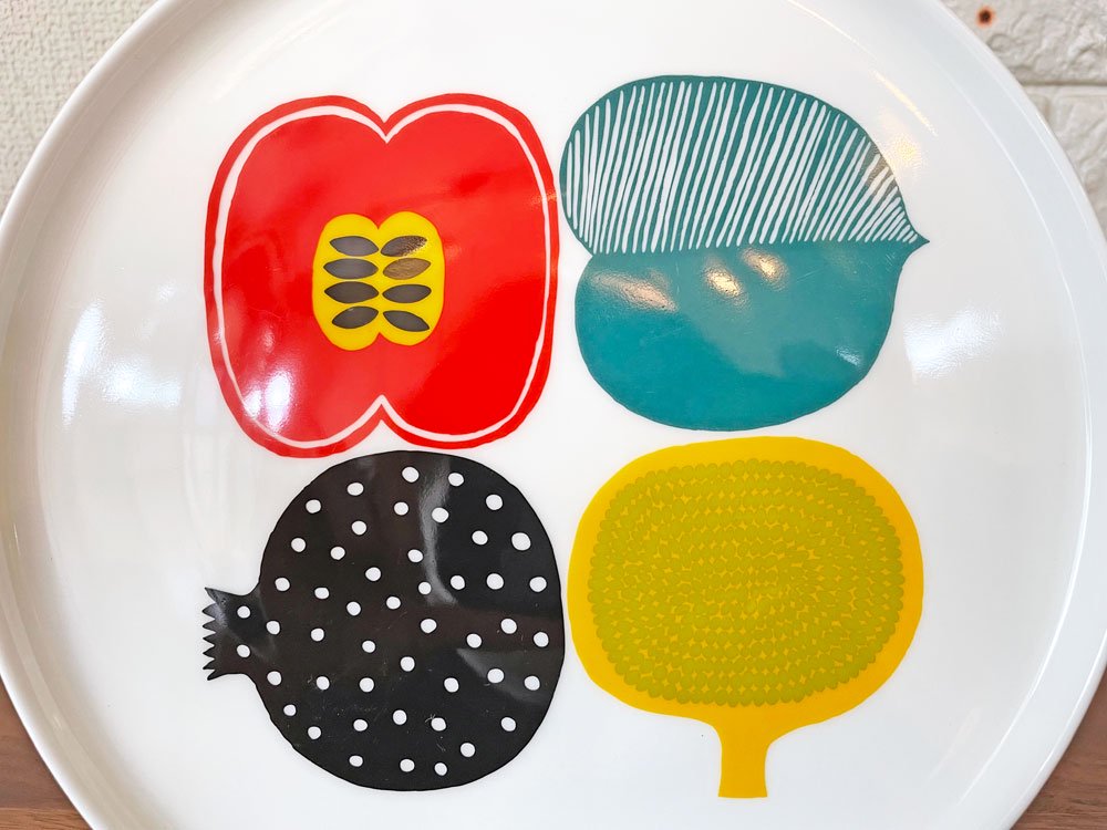 マリメッコ marimekko コンポッティ KOMPOTTI プレート ラウンド 20cm アイノ－マイヤ・メトソラ Aino-Maija Metsola 廃番 北欧食器 ◎