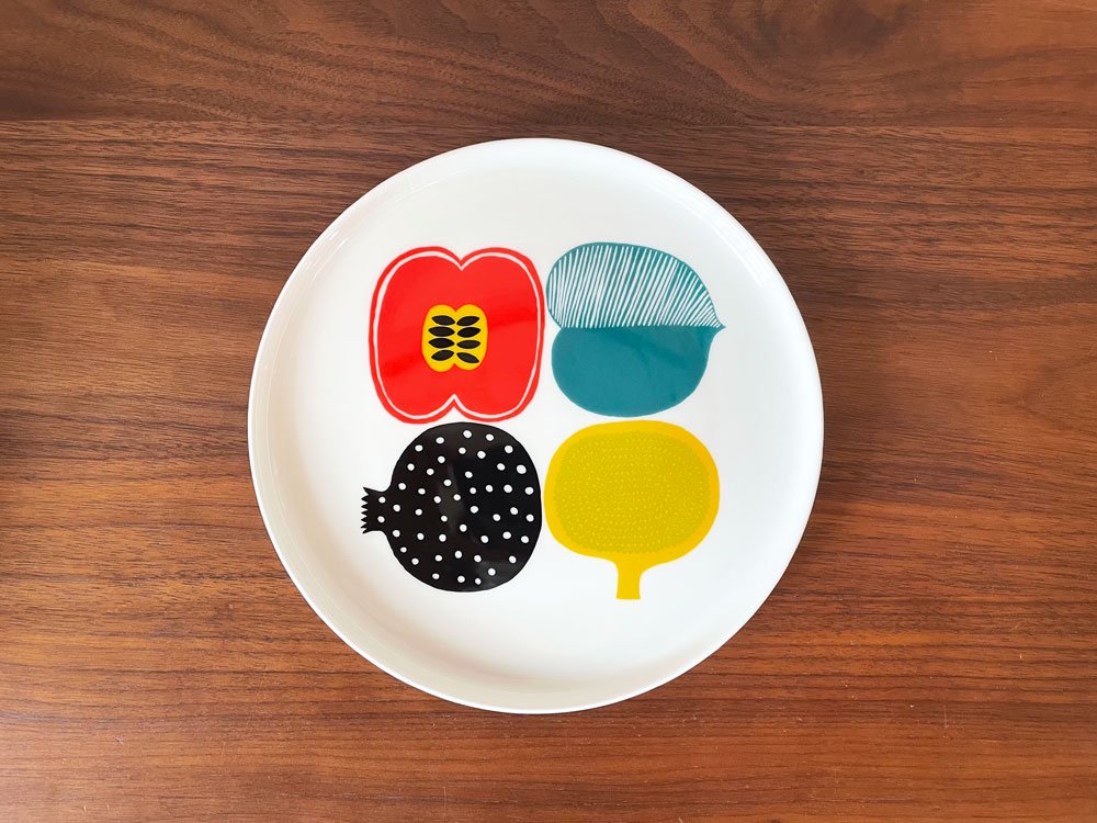 マリメッコ marimekko コンポッティ KOMPOTTI プレート ラウンド 20cm アイノ－マイヤ・メトソラ Aino-Maija Metsola 廃番 北欧食器 ◎