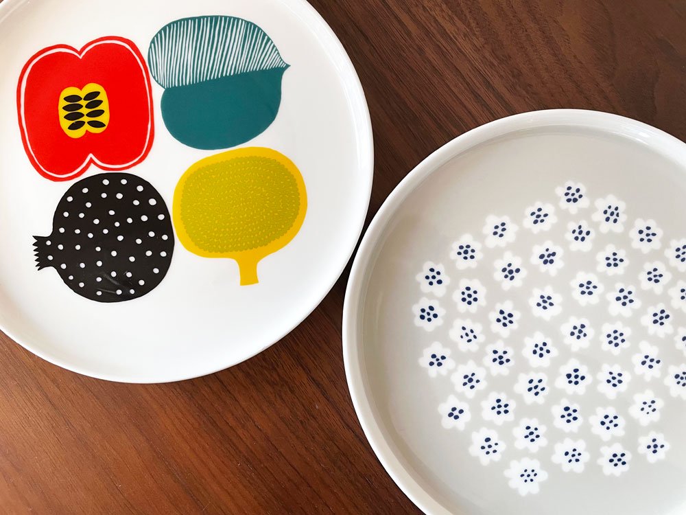 マリメッコ marimekko コンポッティ KOMPOTTI プレート ラウンド 20cm アイノ－マイヤ・メトソラ Aino-Maija Metsola 廃番 北欧食器 ◎