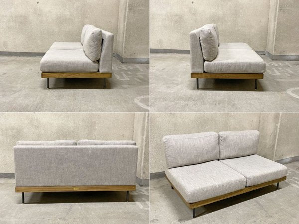 ジャーナルスタンダードファニチャー journal standard Furniture リル 2シーターソファ LILLE SOFA 2P アームレス カバーリング 美品 〓