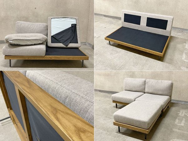 ジャーナルスタンダードファニチャー journal standard Furniture リル 2シーターソファ LILLE SOFA 2P アームレス カバーリング 美品 〓