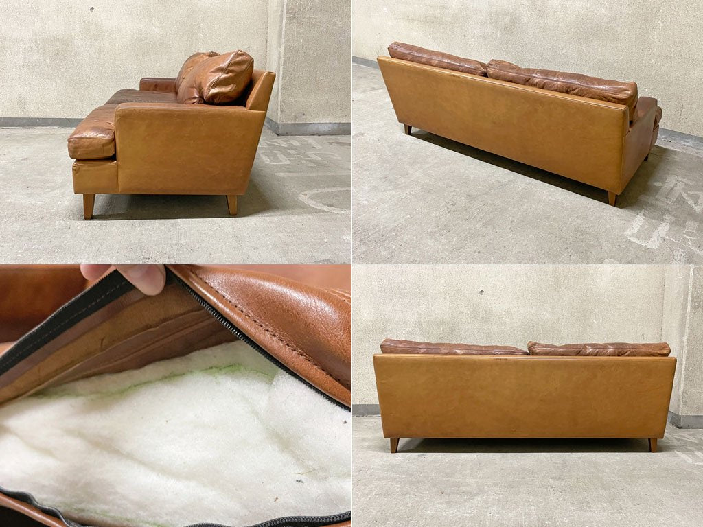 パシフィックファニチャーサービス PACIFIC FURNITURE SERVICE × エンジニアードガーメンツ スタンダード STANDARD B 3シーターソファ レザー ブラウン 〓